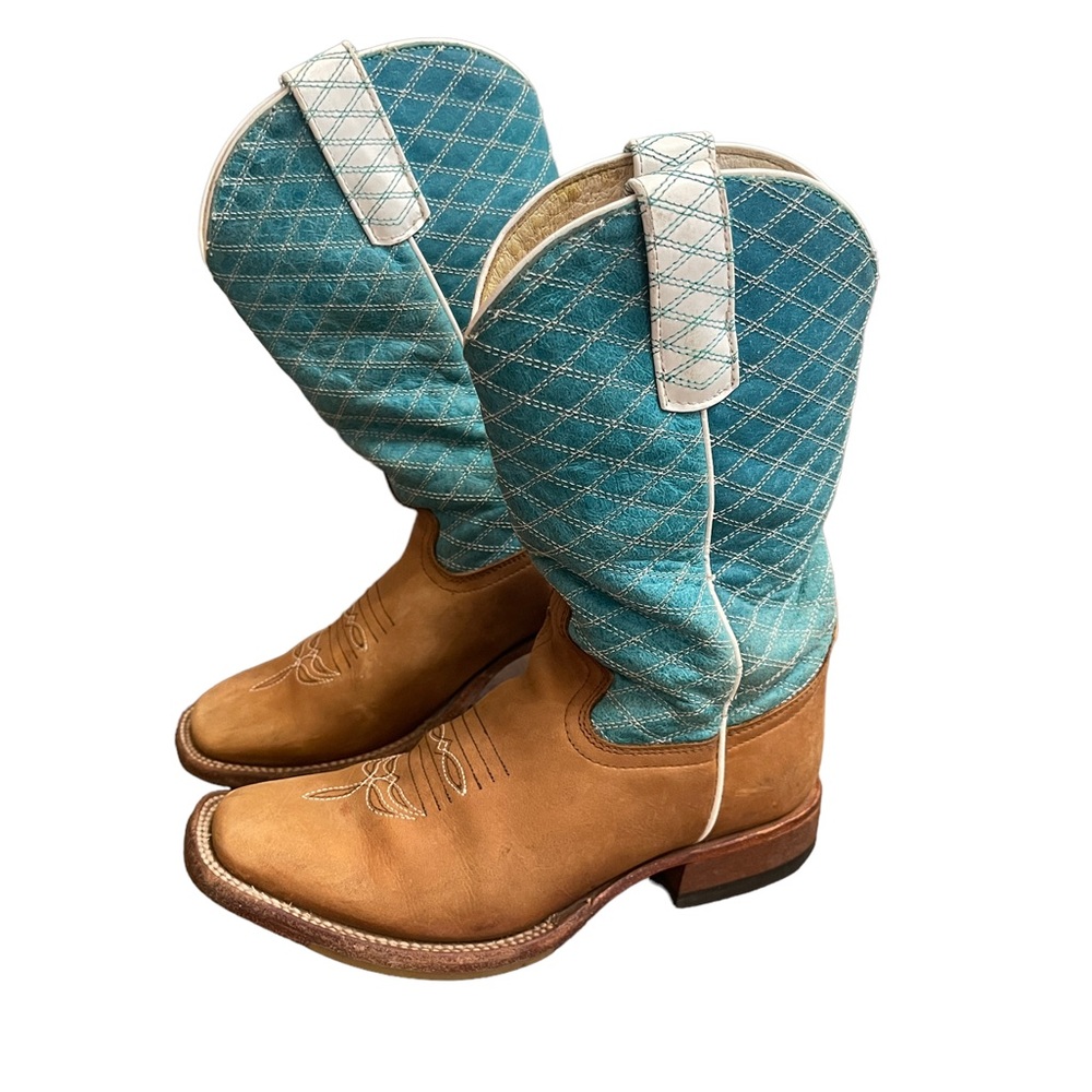 Macie Bean Kids Boots in Blue and Tan